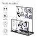 Josmimic Sunglasses Organizer Glasses Holder Stand with Tray, Eye Glasses Display, 2 Tier Sunglass Storage Rack for Multiple Glasses, for Desk, Nightstand, Dresser, Vanity, Metal, Black