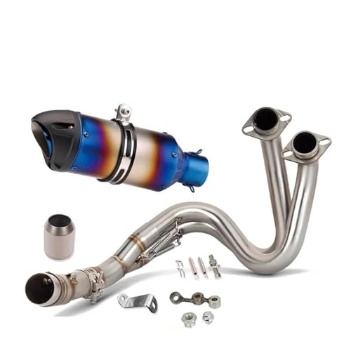 Tuyau d'échappement pour Z650 et Ninja 650 collecteur complet embouts bleus
