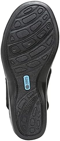 BZees Womens Double Up Sandal Black Knit 7.5 M | Image 6