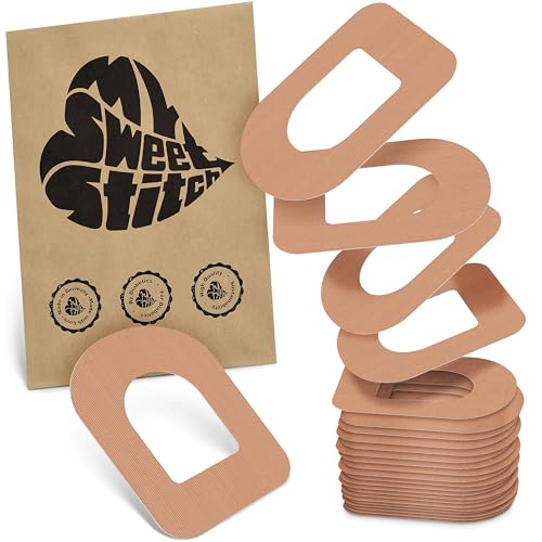 MySweetStitch - 25 x Omnipod Patches, Ring Patch diameter 95 x 72mm, Waterproof, Breathable, Skin-Friendly, Made in Germany, Beige