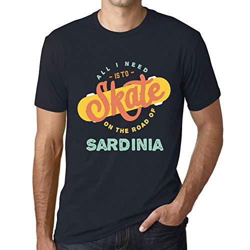 Hombre Camiseta Vintage T-Shirt Gráfico On The Road of Sardinia Marine
