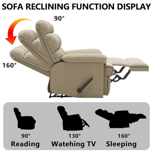 Sillón reclinable manual Caqui miniatura 3