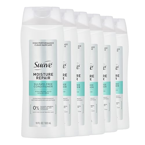 Suave Moisture Repair Conditioner Sulfate-free for restored moisture with every wash safe for color treated hair 12.6 oz Pack of 6