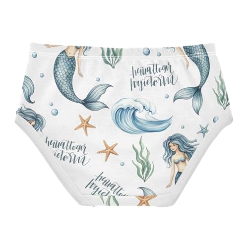 Girls Underwear Toddler 2t Cotton Panties Little Girl Cartoon Underpants Briefs Blue Mermaids Bubble Sea2