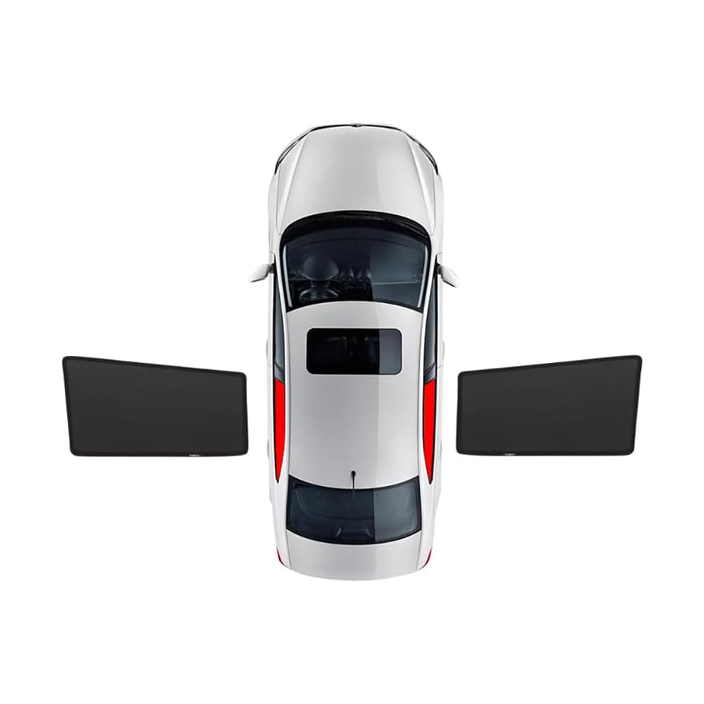 Ctpyoks Car Window Shades for Audi A6L C7 2012-2018, Magnetic Sunshade Rear Side Protection Privacy Cover Breathable UV Mosquito Heat Insulation Cooling Car Accessories,Rear Window 2PCS