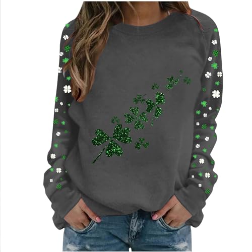 Image of Generisch Fashion Letter Print Sweatshirt for Women Casual Loose Pullover Soft Fleece Material Great for Cool Winter Days and Relaxed Leisure Activities, gray, 4XL