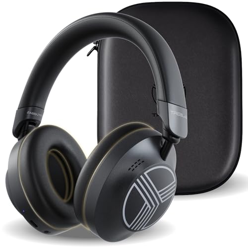 TREBLAB Z7-Pro Hybrid Active ANC Over-Ear Bluetooth Headphones for Work, Travel and Focus, All-Day Comfort, 38H Playtime, Foldable Wireless Headphones Noise Cancelling with Carrying Case