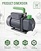 Lichamp Vacuum Pump, 4.5 cfm 1/3 HP HVAC Single Stage Vacuum Pump for R134a R410a R22 R12, for Automotive Air Conditioner Refrigerant, Oil Included, Cool Gray