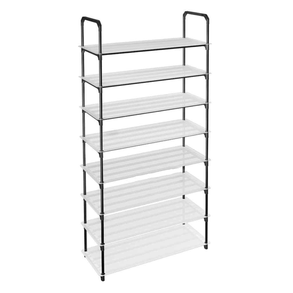 RXZCHH Éère à Chaussures en métal à 8 Niveaux pour entrée/Placard, Organisateur de Chaussures Robuste Peu encombrant pour Toutes Les Chaussures, Bottes Baskets, Solution de Rangement Robuste (A)