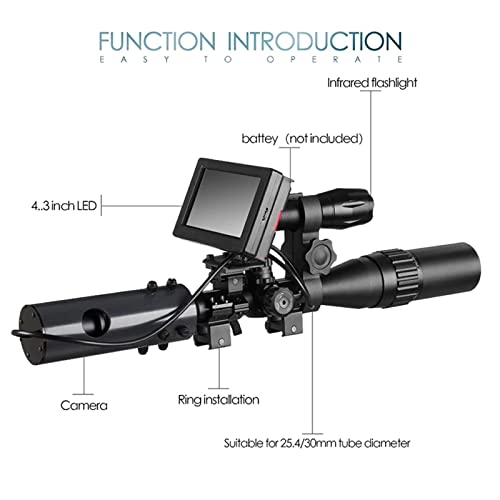 Aniuxiaoge 850Nm Infrared Digital Led Ir Night Vision Scope Night Vision Monocular Sight Outdoor Cameras Waterproof, 4.3 Inch Screen, Supports Hd Video Photo Recording #TOP4