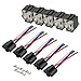 A-Premium 12V 30A 4-Pin SPST Relay with Wiring Harness Socket & Iron Bracket & Fuse Fused Compatible with Automotive Car Truck Marine Boat (5-PC Set)