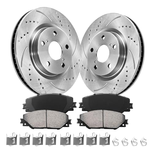 Anpulsero Front Brake Pads and Rotors Kit Compatible with 2006-2018