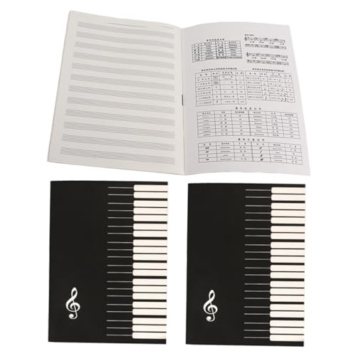 Toddmomy Cuaderno De Partituras Para Guitarra 3 Unidades Con Reglas Para Piano Manuscritos Musicales Para Principiantes Papel Negro