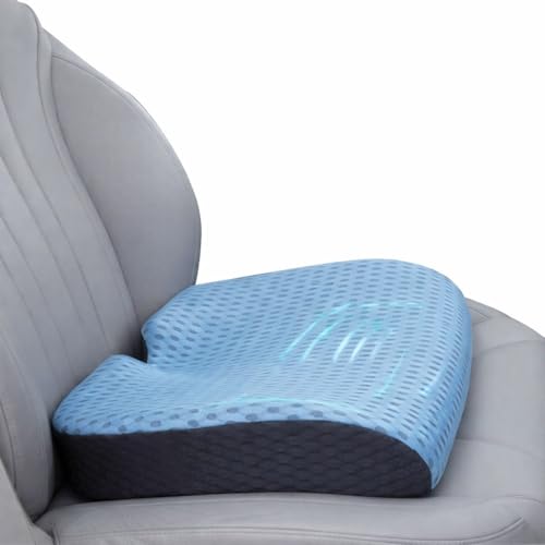 Image of Grin Health Orthopedic Seat Cushion (High Density) Car Seat Cushions Long Sitting Ergonomic Cushion for Chair Pad | Coccyx, Sciatica & Back Pain Relief, Sitting for Car Driving Seat, Medium