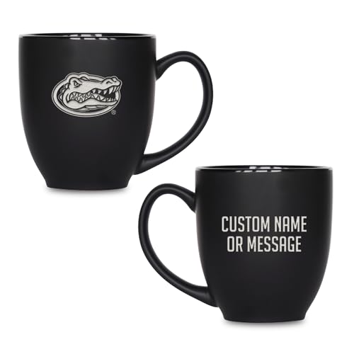 Image of Rico Industries NCAA Primary 15-Oz Personalized Matte Black Bistro Mug - for Hot or Cold Drinks