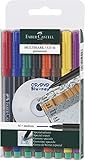 Stärke M Faber-Castell 152509 - Marker MULTIMARK permanent, Stärke: M, 8er Etui