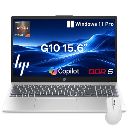 Image of HP 255R G10 15.6 inch Business Laptop, AMD Ryzen 5 7535U 6-core CPU, W11 Pro