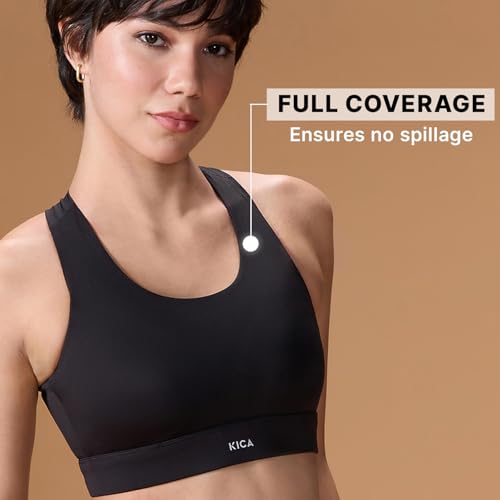 Image of Kica Crostini Full Coverage Sports Bra - High-Impact Support & Quick-Dry KICASKN Fabric