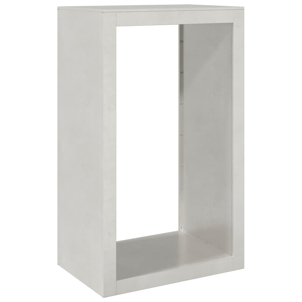 Refined Brennholzregal Kaminholzregal mit Stauraum Holzregal für Brennholz Feuerholzregal Kaminholzständer 60x40x100 cm Edelstahl