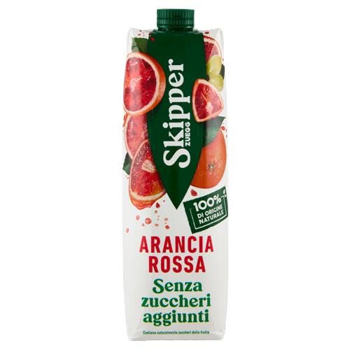 Skipper Arancia Rossa Senza Zuccheri Aggiunti, Succo Naturale, 1L, Confezione da 12 Brick