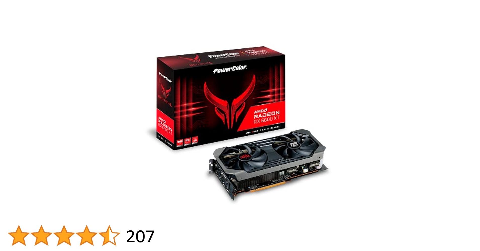 Red Devil RX6600XTデュアルファン グラフィックボード Amazon | POWERCOLOR AMD Radeon RX6600XT搭載 グラフィック