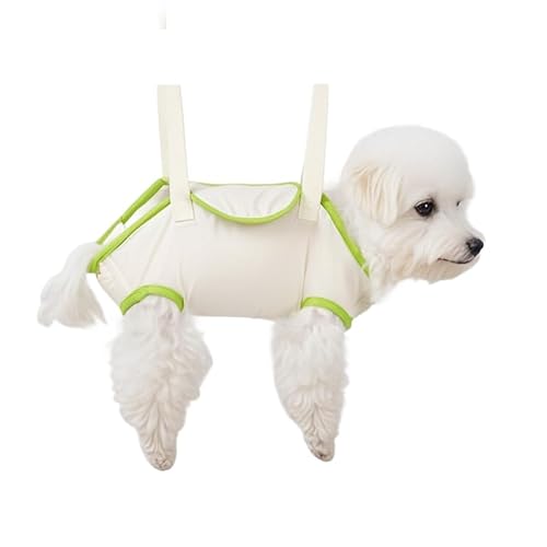 Mineweii Waterproof Pet Grooming Hammock Sling for Cats and Dogs – Secure & Comfortable Animal Beauty Bed for Nail Trimming, Bathing, Eye Cleaning (Green,M)