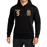 Icon Sports Officially Licensed Argentine Football Association Julián Alvarez Pullover Hoodie - Unisex Adult - AFA117PH Black S
