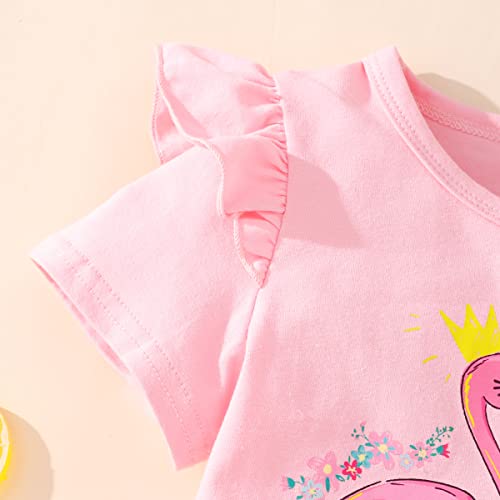 Image of Akyzic Little Girl Skirt Outfit Two Piece Spring Summer Outfit Butterfly Dress Cat Print Skirt Toddler Girl Outfit Set