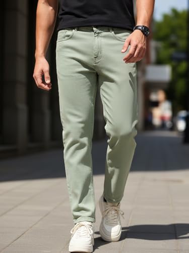 Image of Urbano Fashion Men's Regular Fit Heavy Washed Denim Jeans Stretchable