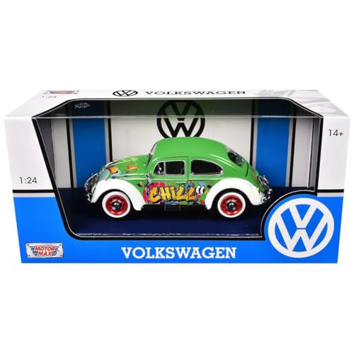 Motormax 1966 Volkswagen Beetle Graffiti Escala 1:24 miniatura 7