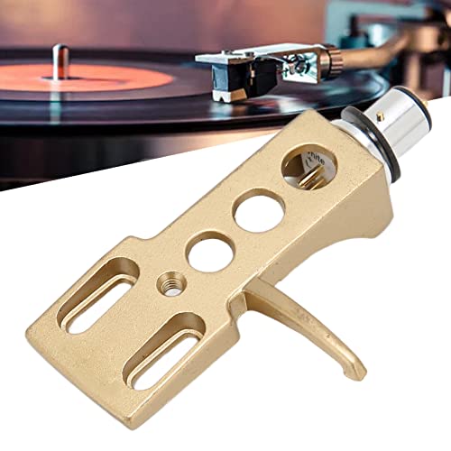 Soporte para tocadiscos universal de aleación dorada con cables de conexión 5
