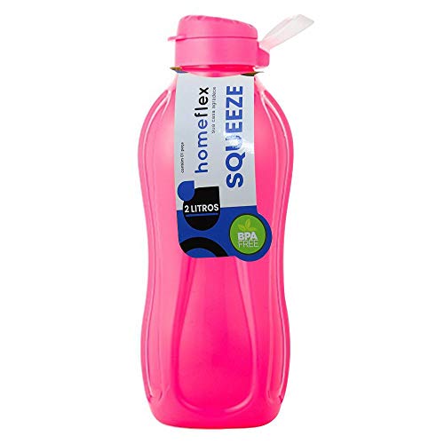 Garrafa Squeeze 2 litros Plástico sólida Cores (Rosa)