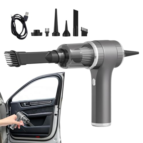 Kustimantu - Aspirador de coche (9000 Pa, soplador de aire inalámbrico, ligero, potente y ligero, para sofá, hogar, limpieza de interiores, alfombra