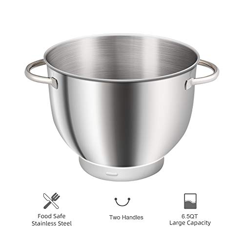Bowl de acero inoxidable 6.5QT para mezcladora Aucma miniatura 2