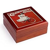 3dRose Crawford Cycles Red Bicycle Advertising Poster, Jewelry Box jb-153203-1