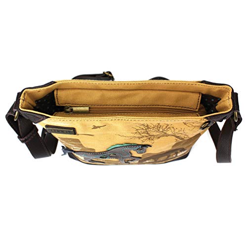 Image of CHALA Canvas Crossbody Women Mid-Size Crossbody Shoulder Purse with Adjustable Strap