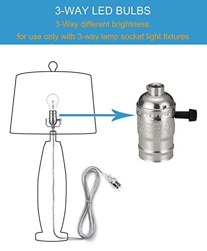 A19 3 Way Light Bulb 30 70 100W Equivalent, 15W 500/1200/1600 Lumens 4000K Natural White, Dimmable Led Bulb With E26 Base, Perfect For Home Lighting 2-Pack, No Flicker, Instant On Light #TOP1