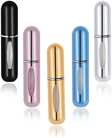 5 Pcs Perfume Travel Spray Bottle, 5ml Perfume Atomiser Bottles Fragrance Atomiser Portable Travel Refillable Perfume Bottle