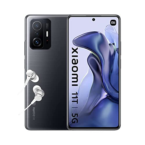 Xiaomi 11T 5G Smartphone + Kopfhörer (8+256GB, 6.67" 120 Hz AMOLED-Display und Dolby Atmos , 108MP in Profiqualität, MediaTek Dimensity 1200-Ultra, 67W Turbo Charge) Grau - Exklusiv bei Amazon