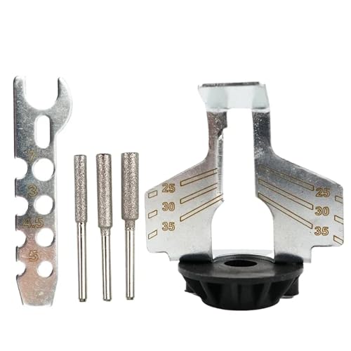 Nirelief Chainsaw Chain Sharpener Set Comprehensive Professional Chainsaw Sharpener with 1 Wrench & 3 Sharpening Stick, Chain Saw Accessories and Tools Accessories and Tools