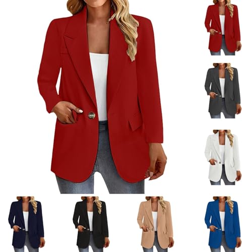Blazers for Women 2025, Casual Business Jackets, Work Office Lightweight Plus Size Slim Fit Dressy Suits Long Sleeve