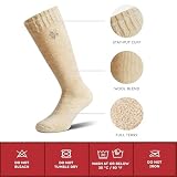 NORDIC Socks 2 Pary, Premium 70% Wełny Merynosów, Termiczne Podkolanówki dla Mężczyzn & Kobiet, Zimowe Skarpety, Ciepłe Skarpety (DE/NL/SE/PL, Numeryczny, 43, 46, Regularny, Regularny, Earth)