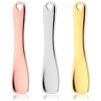 3 Stück Creme Spatel, Kosmetik Spatel, Kosmetiklöffel Metall, Wiederverwendbare, Mini Make Up Applikator, Gesichtskosmetiklöffel, Schönheitsschaufel, Maskenspatel, Cremespatel für Gesichtscreme