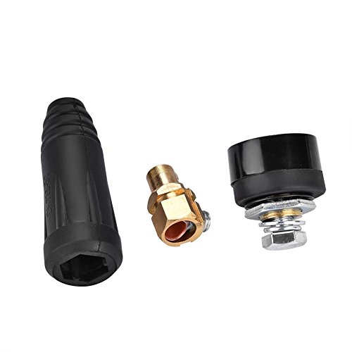 Dkj Series European Style Welding Cable Quick Connector Male Plug And Panel Socket Quick Fitting Adapter (Dkj35-50 Black) #TOP6