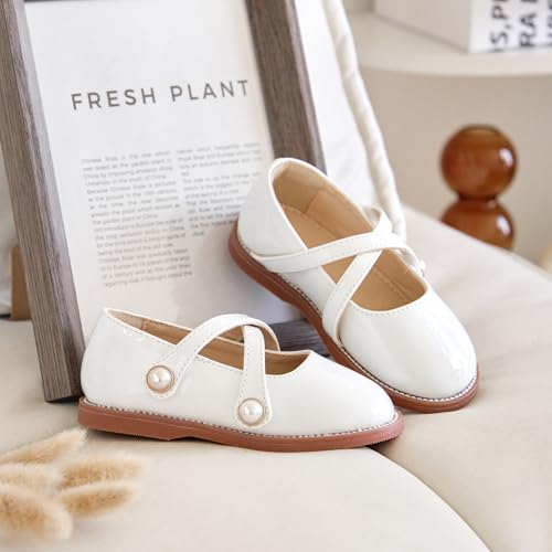Image of Flaryzone Toddler Little Girl Mary Jane School Uniform Oxfords Flat Dress Shoes