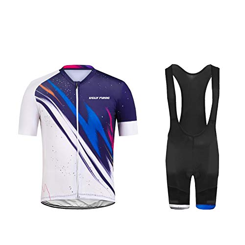 BurningBikewear Bikewear Ciclismo Hombre Bicycle Manga Corta Skinsuit MTB/Montañal Motocicletas Maillots Deportes y aire libre Summer Jersey/Bib Body