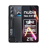 nubia ZTE Neo 3 GT 5G Gaming Smartphone mit IA, 12GB+256GB, Seitenauslöser, LED-Lichter, 6,8' 120Hz OLED Display, 5000mAh Akku, Android 15, grau
