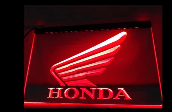 APFoo Workshop Sign Motorcycles shop Sign for Hondas Led Neon Sign 12x8 Inch (Red)