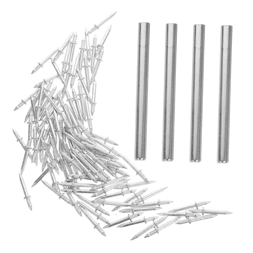 200 piezas Clavos de Zócalo sin Costuras de Doble Cabeza, Tornillos Metálicos Invisibles para Colgar en Pared, Herramienta de Ajuste de Remaches de Doble Punta para Decoración del Hogar Compatible con Superficies miniatura 6