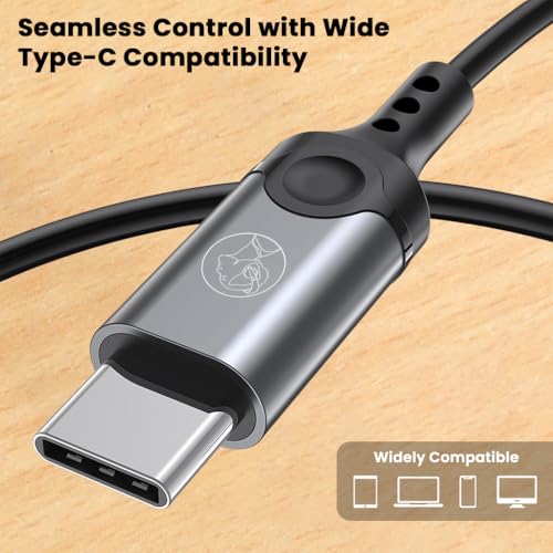 Image of AUDIOCULAR C08 Type-C IEM Upgrade Cable with HD Mic, AI-ENC Noise Cancellation with CB1300AU DAC, 4-Core Copper Wire 0.78mm Connector,Compatible with Type-C Phones & Earphones